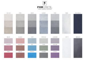 Forcrete microcement colours chart