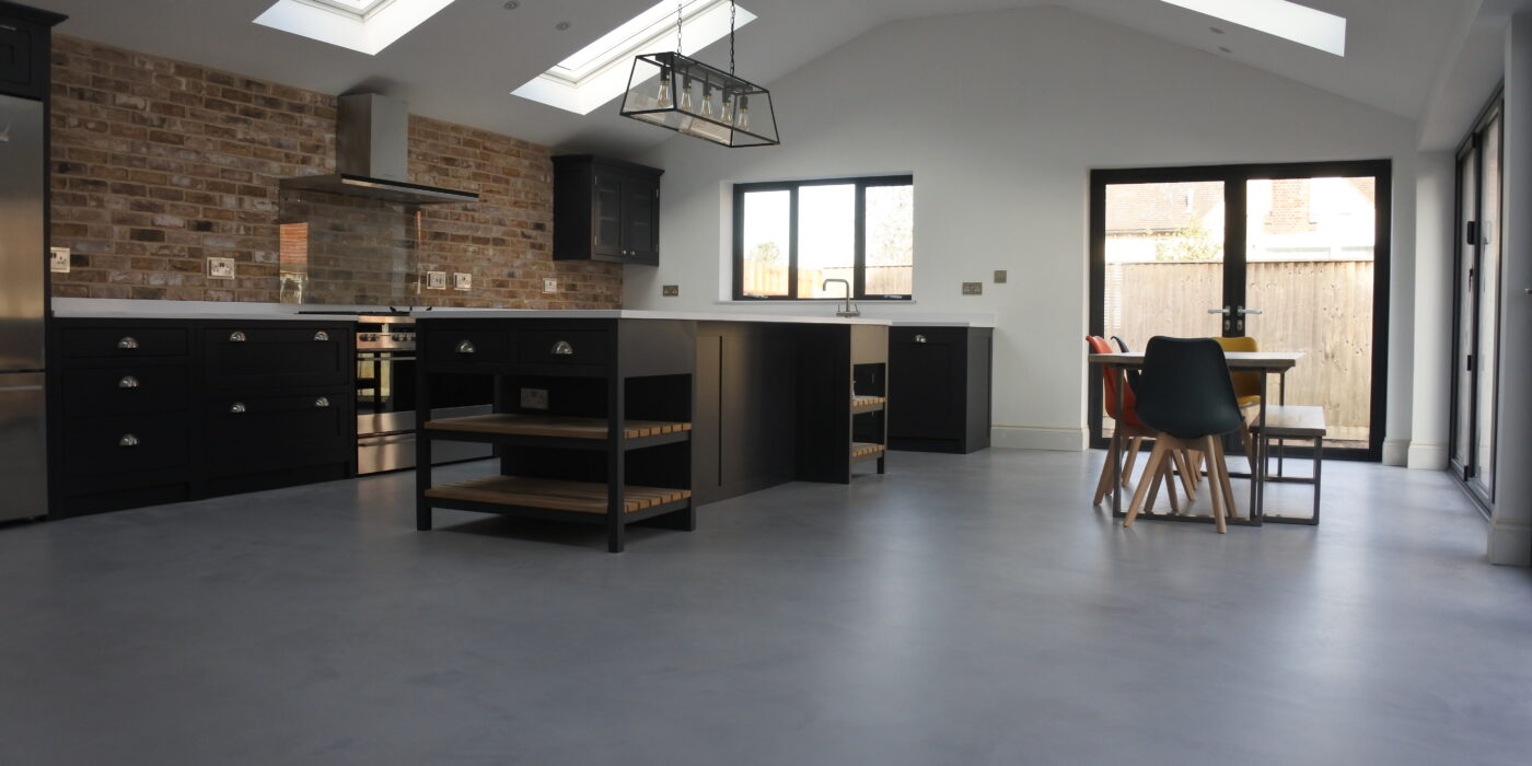 microcement kitchen design